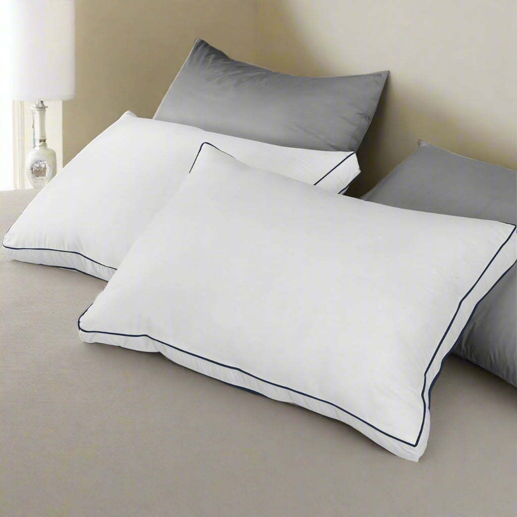 Luxury Hotel Quality Quilted Box Pillows Ultra Soft Jumbo Super Firm Deluxe Bounce Back