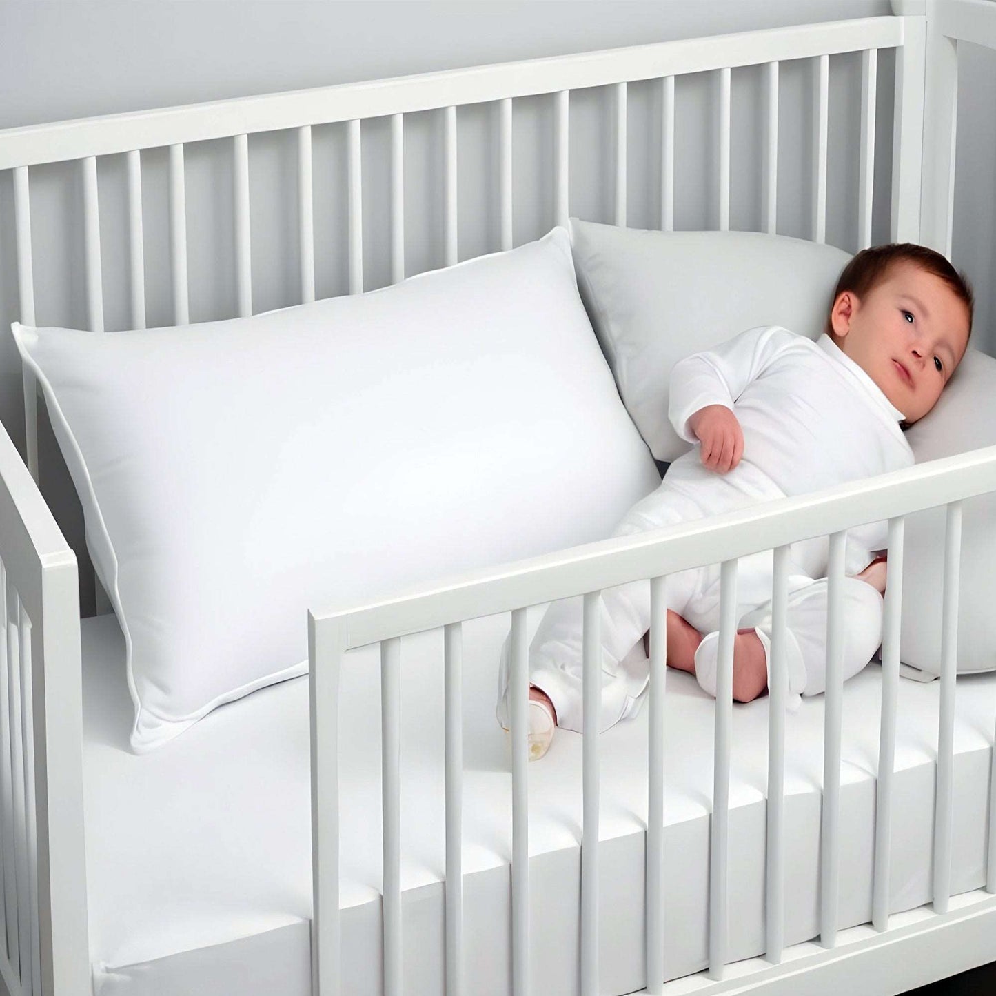 Cot Bed Pillow Hollowfiber Nursery Baby Toddler Junior New Pillows Anti Allergy