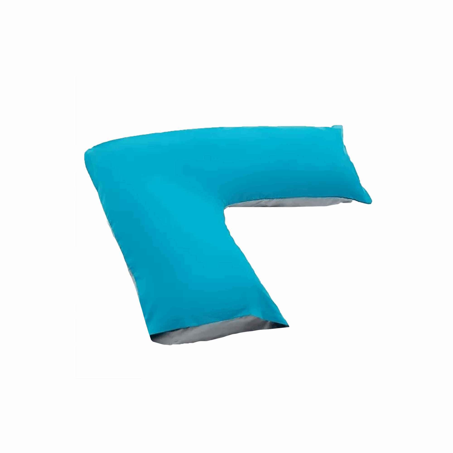 V Shaped Pillow Head Neck Back Support Pillow Case Blue Pillow Case Only