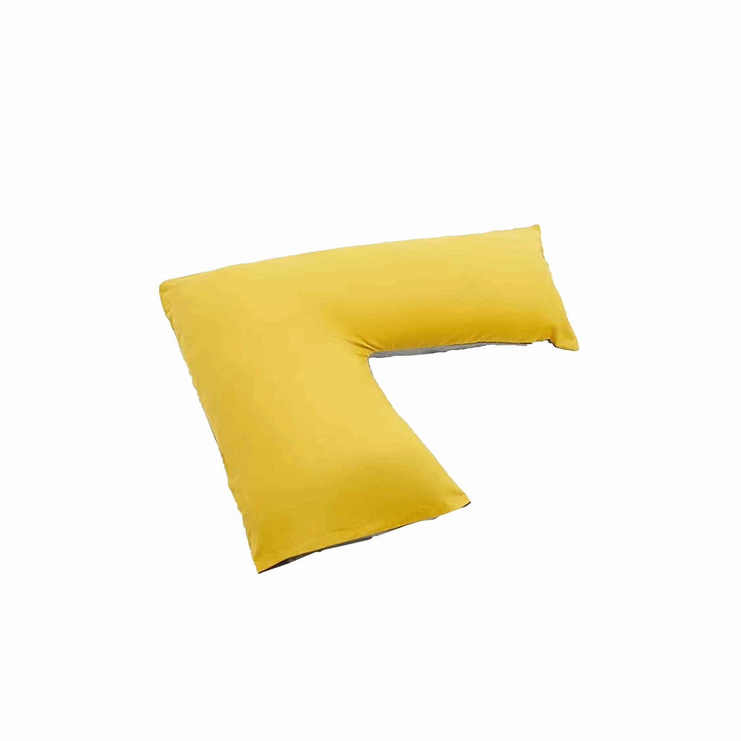 V Shaped Pillow Head Neck Back Support Pillow Case Mustard Pillow Case Only