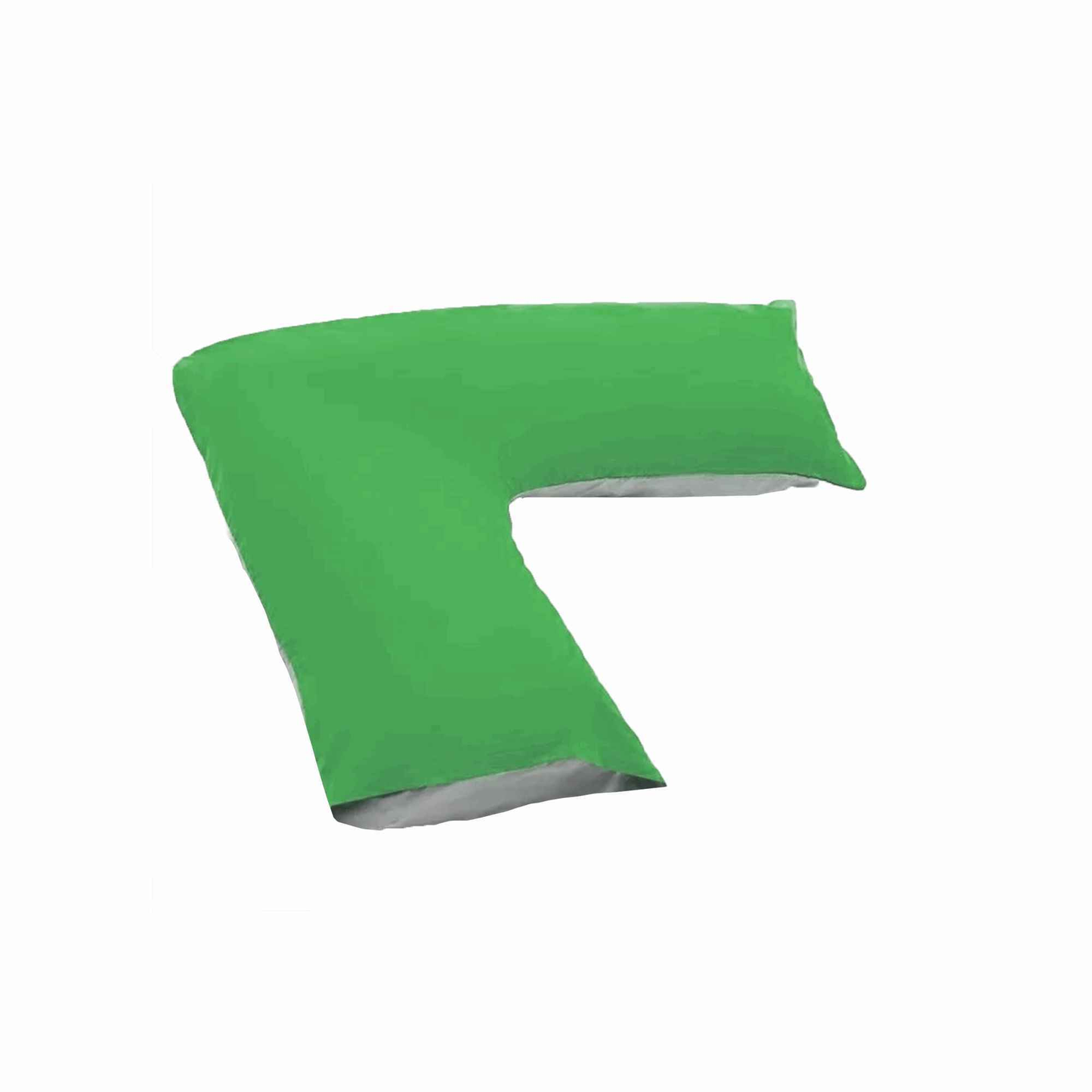 V Shaped Pillow Head Neck Back Support Pillow Case Green Pillow Case Only