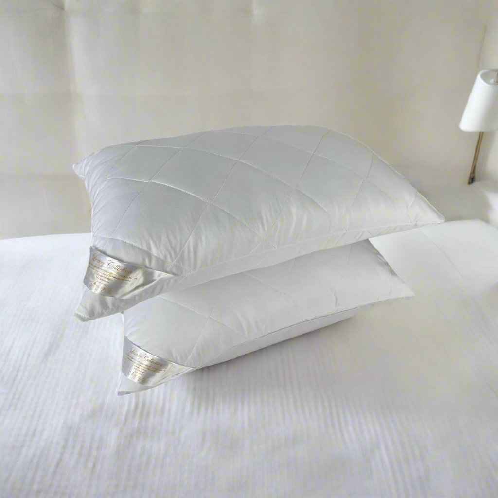 Bouncy Firm Bed Pillow for Soft Touch Quilted Cover, Hypoallergenic