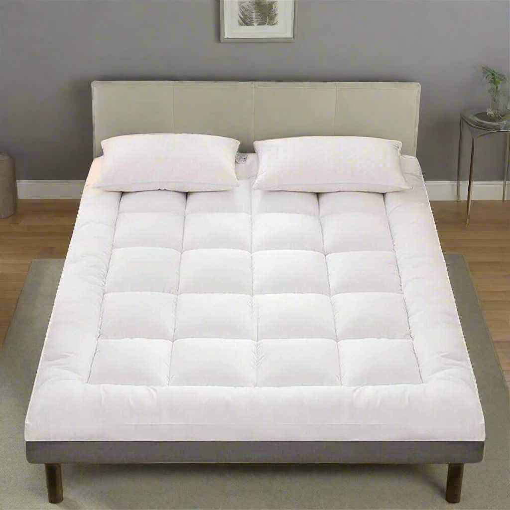 Mattress Topper 4" Inch Deep Luxury Soft Hotel Quality Microfiber 10cm Single , Double , King , Super King All Sizes