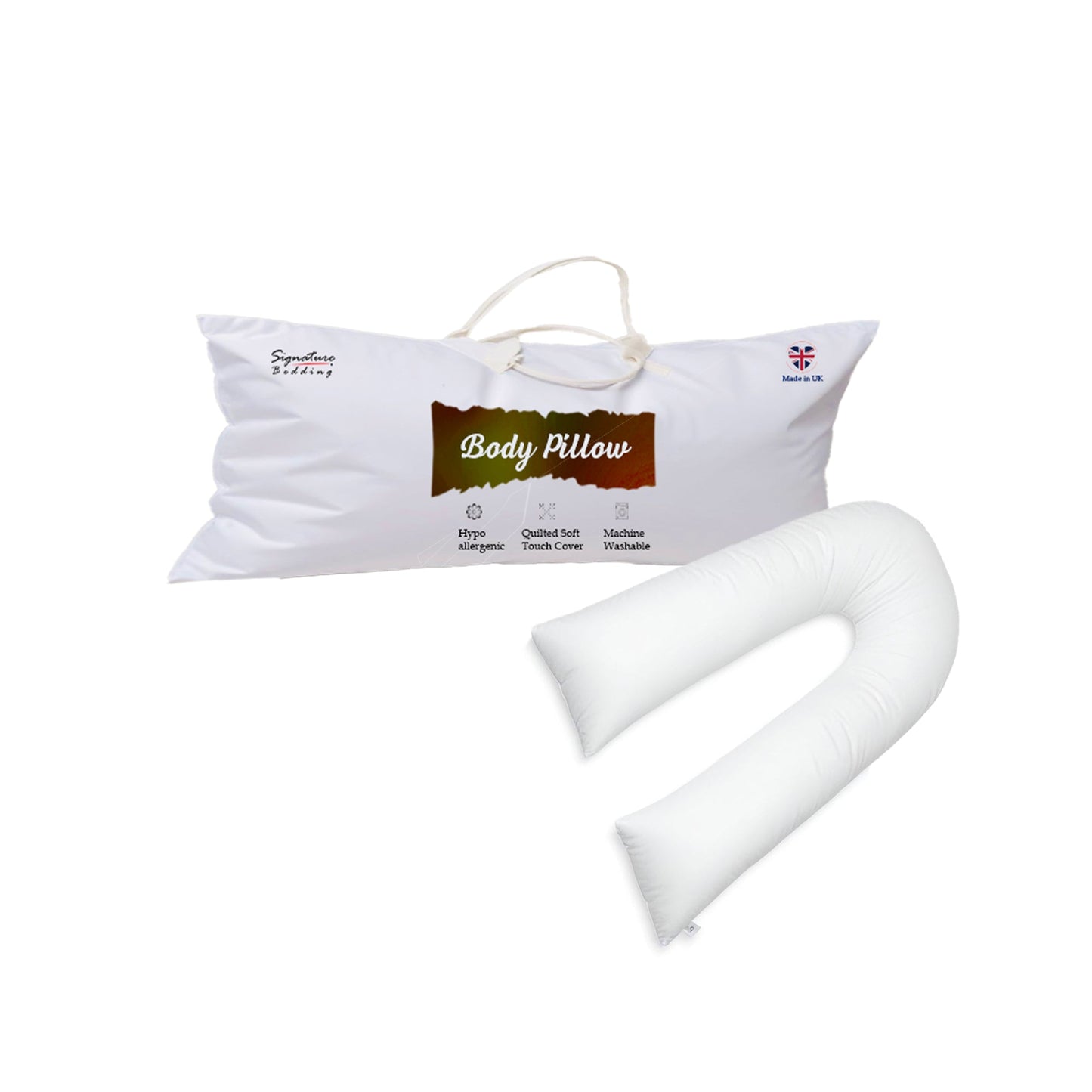 Hollowfiber U Body Pillow and Pillowcases for Orthopaedic Pregnancy Full Body Support - 12Ft