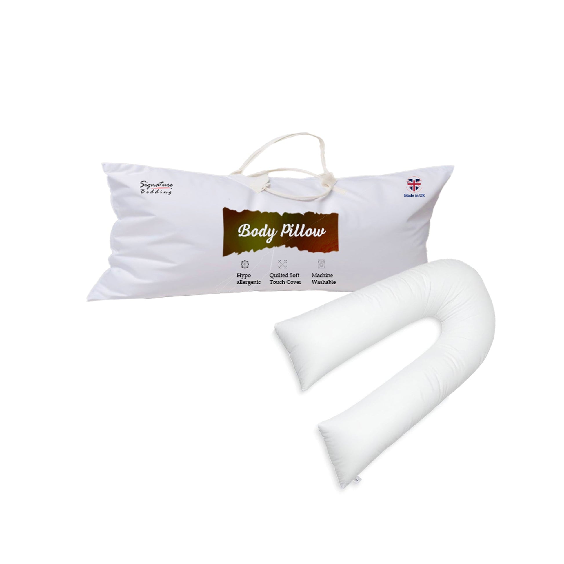 Hollowfiber U Body Pillow and Pillowcases for Orthopaedic Pregnancy Full Body Support - 12Ft
