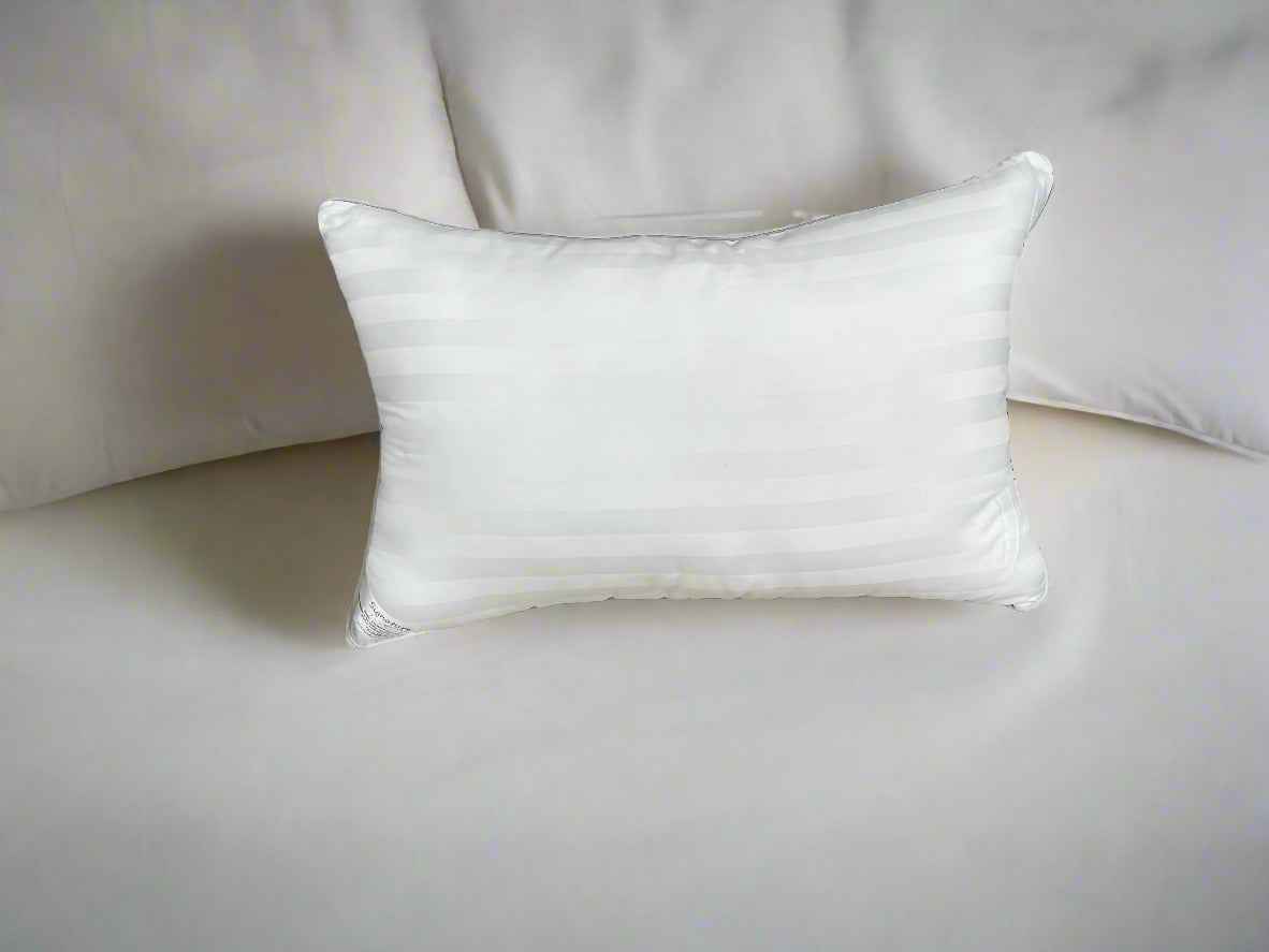 Luxury Bed Pillows - Hotel Quality Broad Stripe Soft Support Bounce Back Hollowfiber