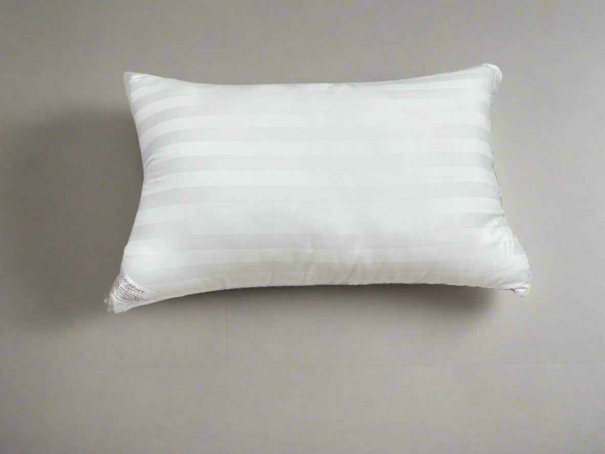 Luxury Bed Pillows - Hotel Quality Broad Stripe Soft Support Bounce Back Hollowfiber