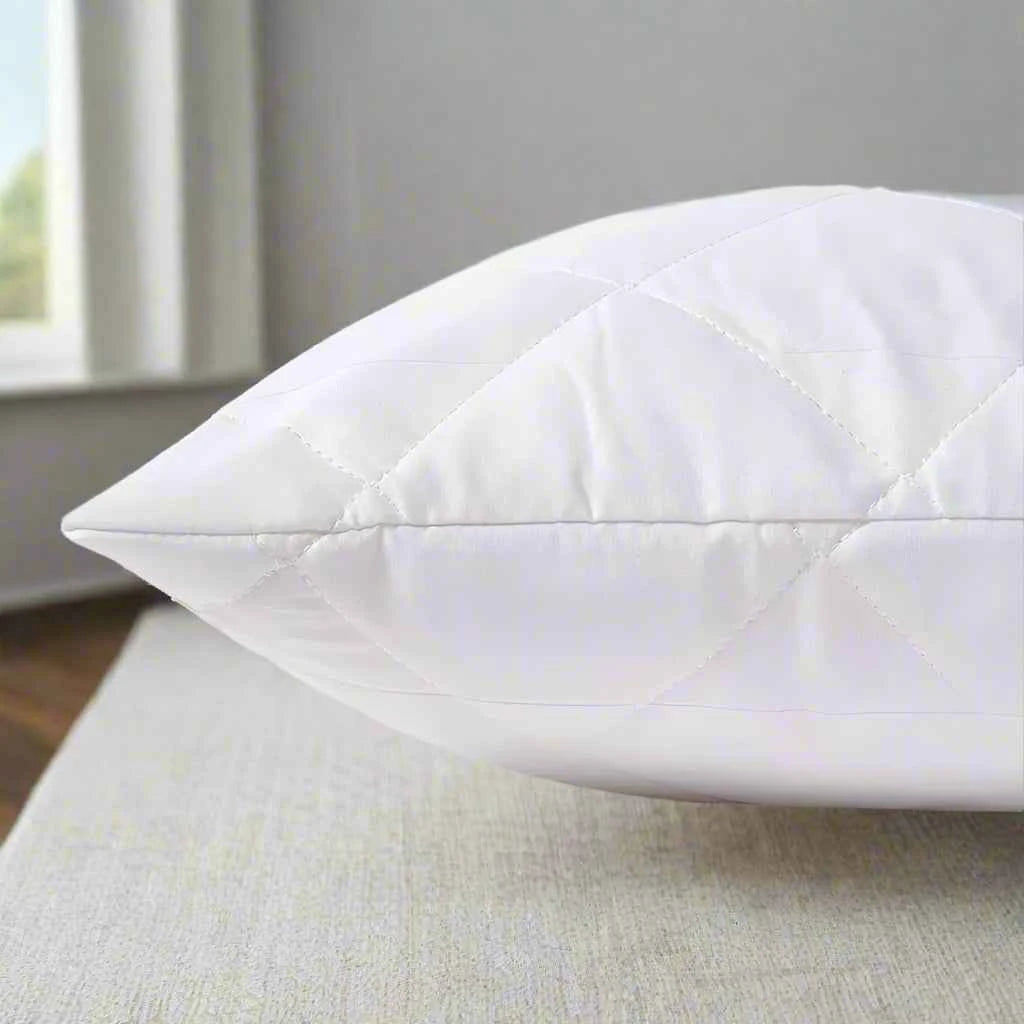 100% British Wool Filled Quilted Pillows Premium Hotel Quality Pillow Bounce Back Bed Pillow