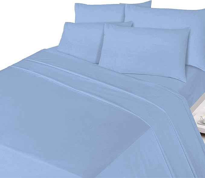 Thermal flannelette 100% brushed plain cotton flat sheets