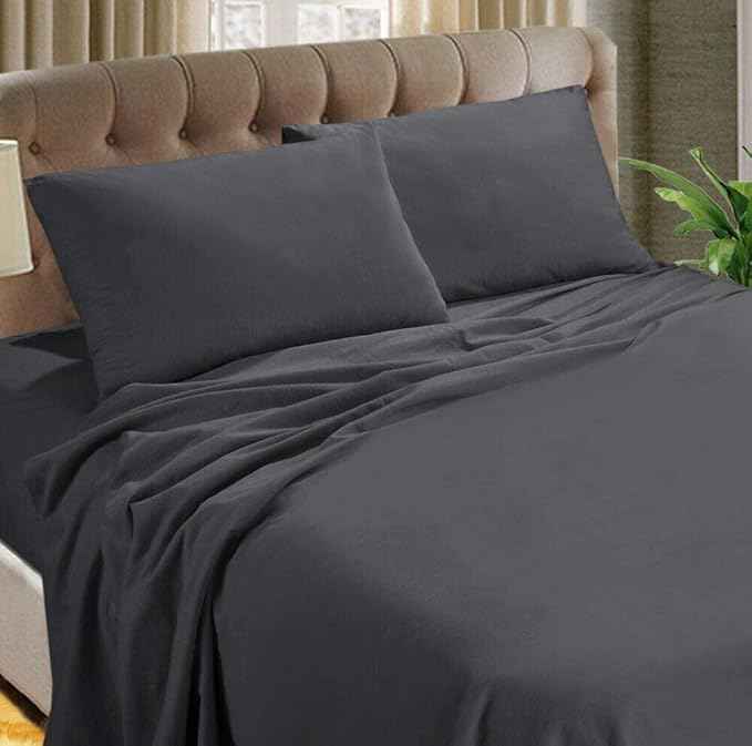 Thermal flannelette 100% brushed plain cotton flat sheets