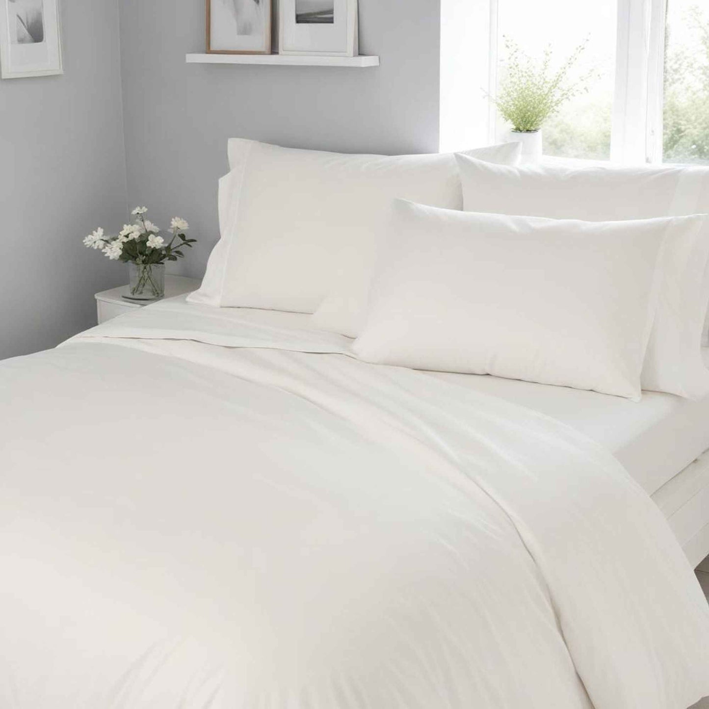 Thermal flannelette 100% brushed plain cotton flat sheets