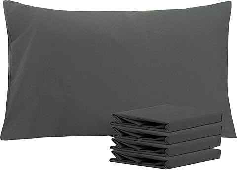 Microfibre Fitted Bed Sheets - Full Fitted Sheet Bed 40Cm Poly Cotton Single Double King Super King Size Charcoal Pillow Cases Pair