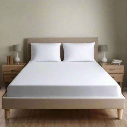 Luxury Extra Deep 40 CM 100% Cotton Fitted Bed Sheets Super King - White