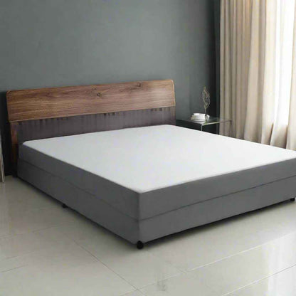 Luxury Extra Deep 40 CM 100% Cotton Fitted Bed Sheets Super King - White Charcoal