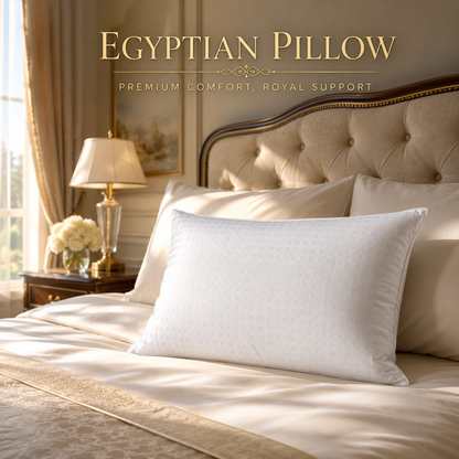 Hotel Check Quality Egyptian Large Soft Pillows Hollowfibre Filled Pack Of 1 2 4