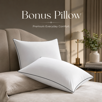 Luxury Bounce Back Pillows Ultra Soft Jumbo Black with Single Piping Pack of 1 2 4