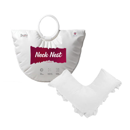 Cotton Polyester V Boomerang Shape Ruffled Pillowcase