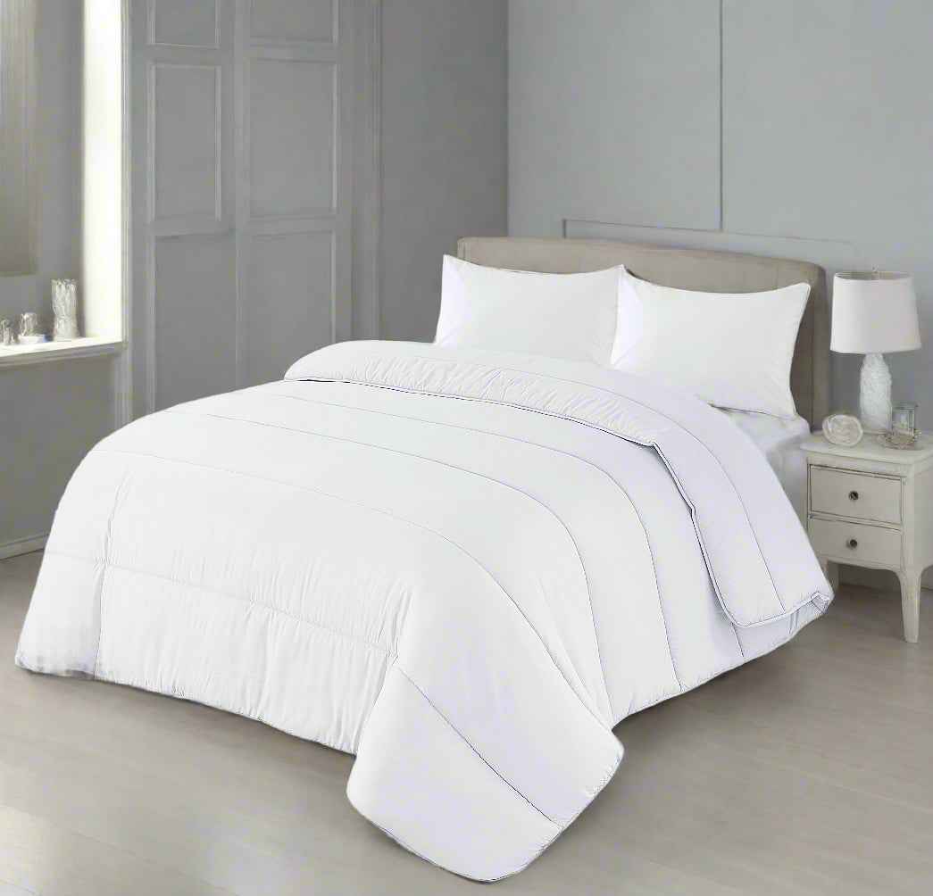 Coverless Reversible Duvet 10.5 Tog Straight Stitched Hollowfiber Single Double King Super King