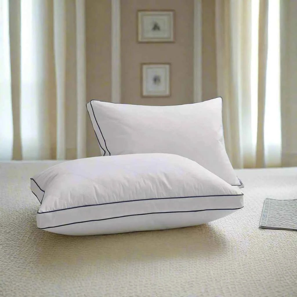 Luxury Hotel Quality Quilted Box Pillows Ultra Soft Jumbo Super Firm Deluxe Bounce Back