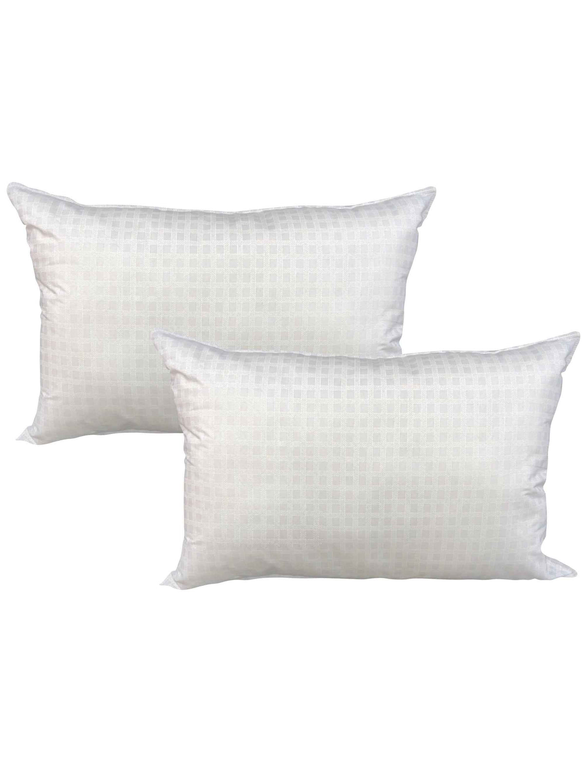Hotel Check Quality Egyptian Large Soft Pillows Hollowfibre Filled Pack Of 1 2 4 White 2
