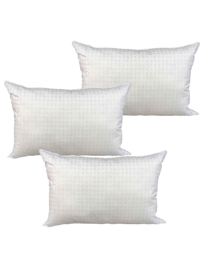 Hotel Check Quality Egyptian Large Soft Pillows Hollowfibre Filled Pack Of 1 2 4
