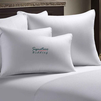 Luxury Soft Satin Egyptian Stripe Pillow Hollowfiber Filled
