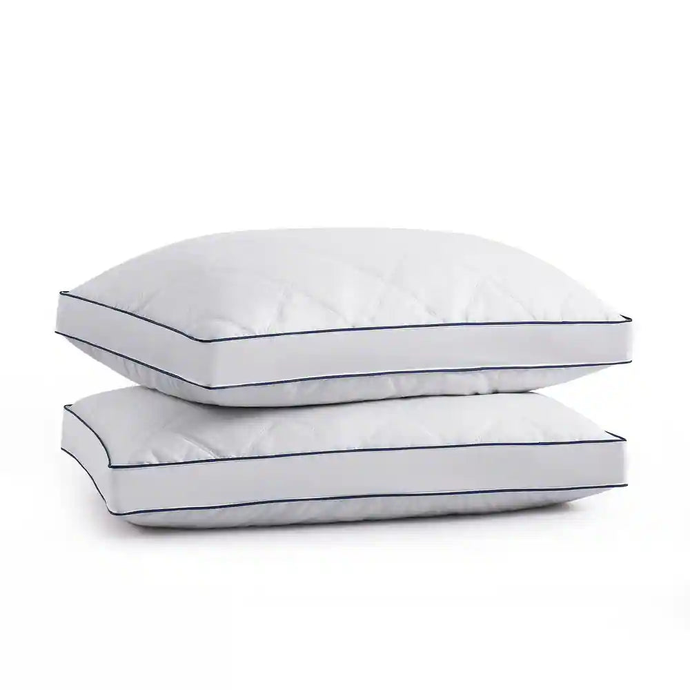 Luxury Hotel Quality Quilted Box Pillows Ultra Soft Jumbo Super Firm Deluxe Bounce Back