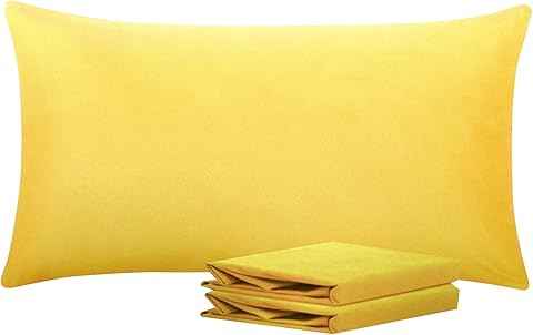 Plain Pillowcases for Comfortable Sleep Mustard