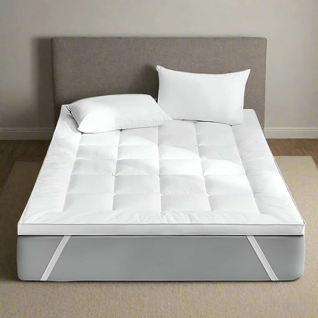 Mattress Topper 4" Inch Deep Luxury Soft Hotel Quality Microfiber 10cm Single , Double , King , Super King All Sizes