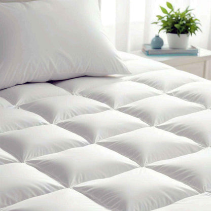 Mattress Topper 4" Inch Deep Luxury Soft Hotel Quality Microfiber 10cm Single , Double , King , Super King All Sizes