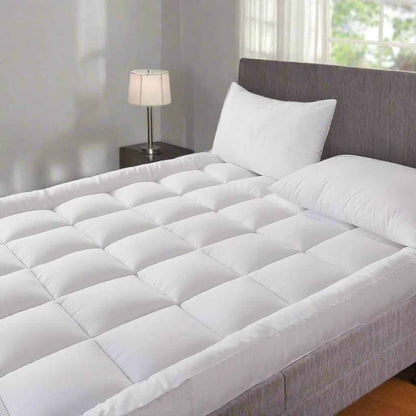 Mattress Topper 4" Inch Deep Luxury Soft Hotel Quality Microfiber 10cm Single , Double , King , Super King All Sizes