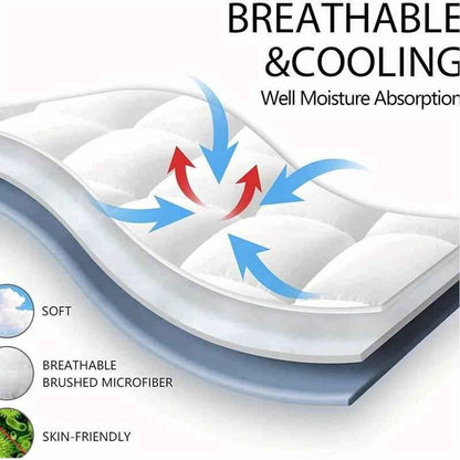 Mattress Topper 4" Inch Deep Luxury Soft Hotel Quality Microfiber 10cm Single , Double , King , Super King All Sizes