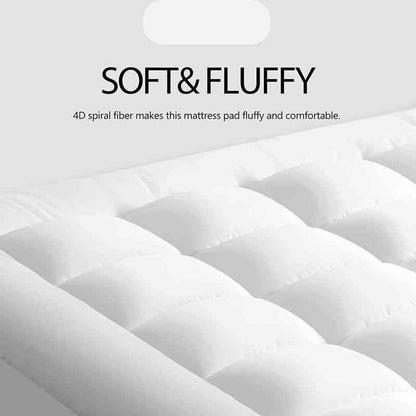Mattress Topper 4" Inch Deep Luxury Soft Hotel Quality Microfiber 10cm Single , Double , King , Super King All Sizes