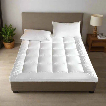 Mattress Topper 4" Inch Deep Luxury Soft Hotel Quality Microfiber 10cm Single , Double , King , Super King All Sizes