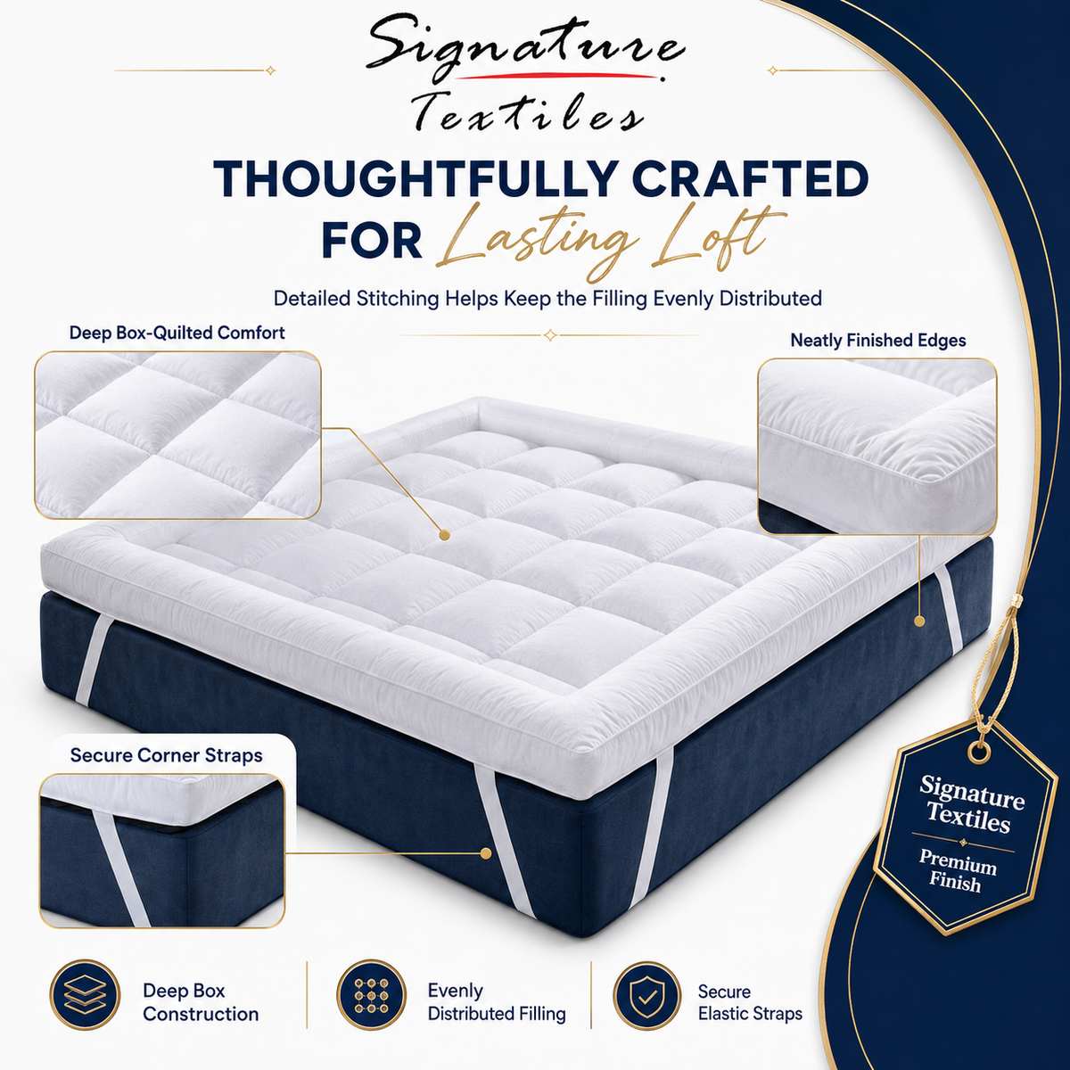 Mattress Topper 4" Inch Deep Luxury Soft Hotel Quality Microfiber 10cm Single , Double , King , Super King All Sizes
