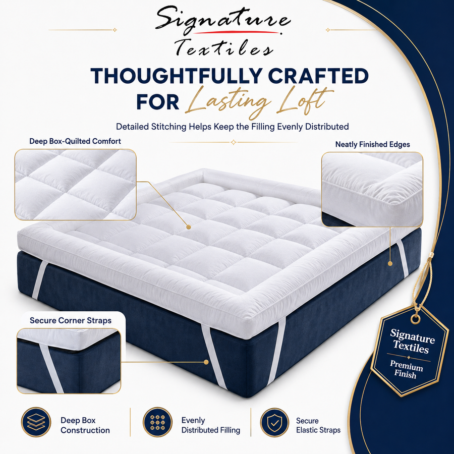Mattress Topper 4" Inch Deep Luxury Soft Hotel Quality Microfiber 10cm Single , Double , King , Super King All Sizes