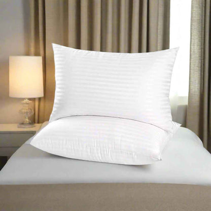 Hotel Quality Stripe Pillows Soft Support Bounce Back