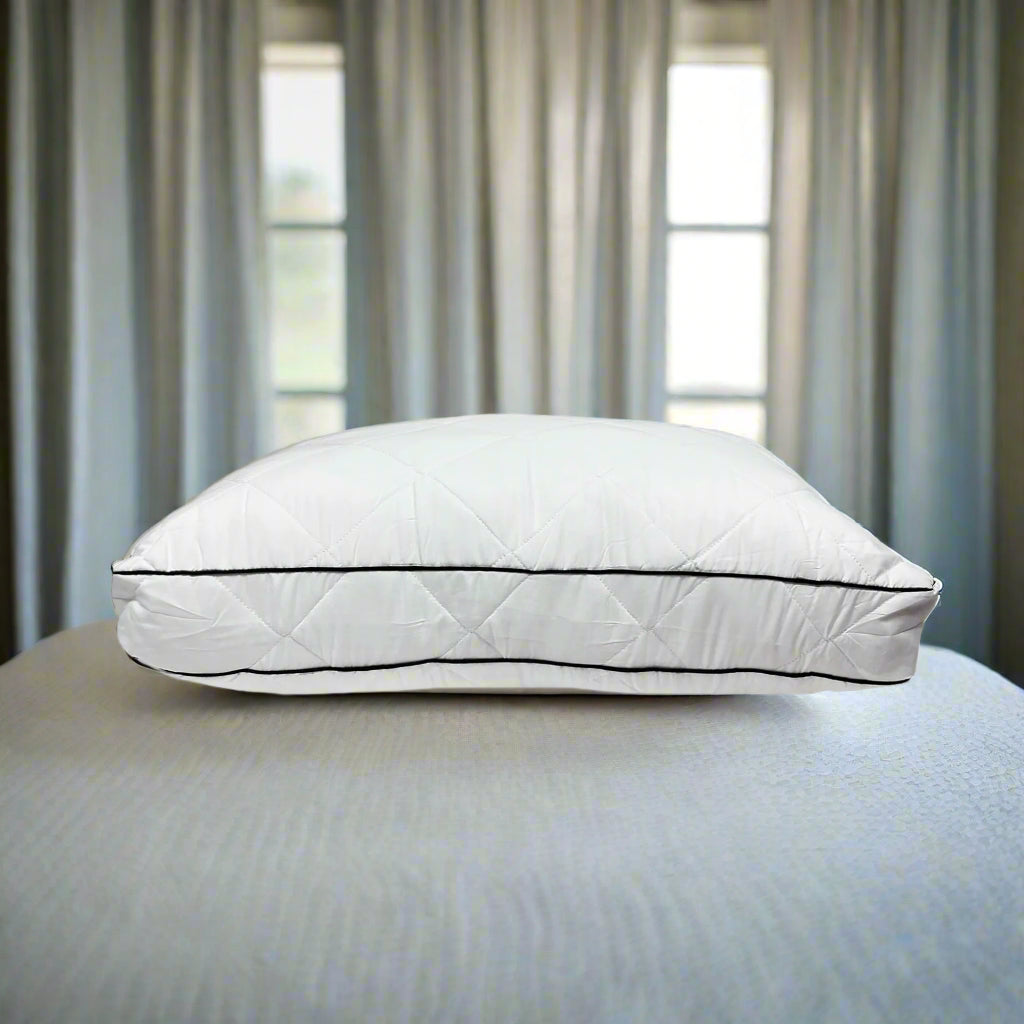 Luxury Hotel Quality Quilted Box Pillows Ultra Soft Jumbo Super Firm Deluxe Bounce Back