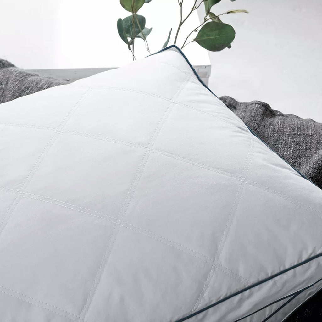 Luxury Hotel Quality Quilted Box Pillows Ultra Soft Jumbo Super Firm Deluxe Bounce Back