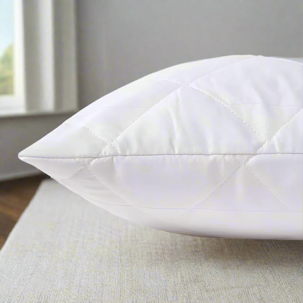 Bouncy Firm Bed Pillow for Soft Touch Quilted Cover, Hypoallergenic