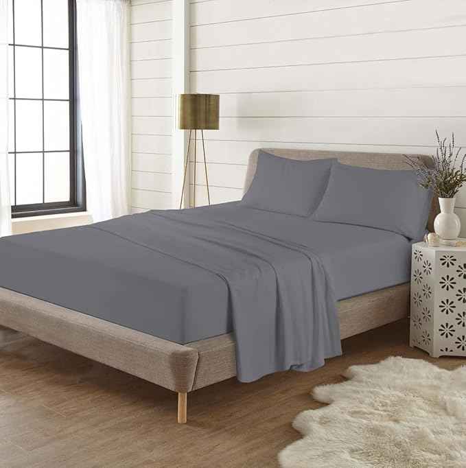 Thermal flannelette 100% brushed plain cotton flat sheets