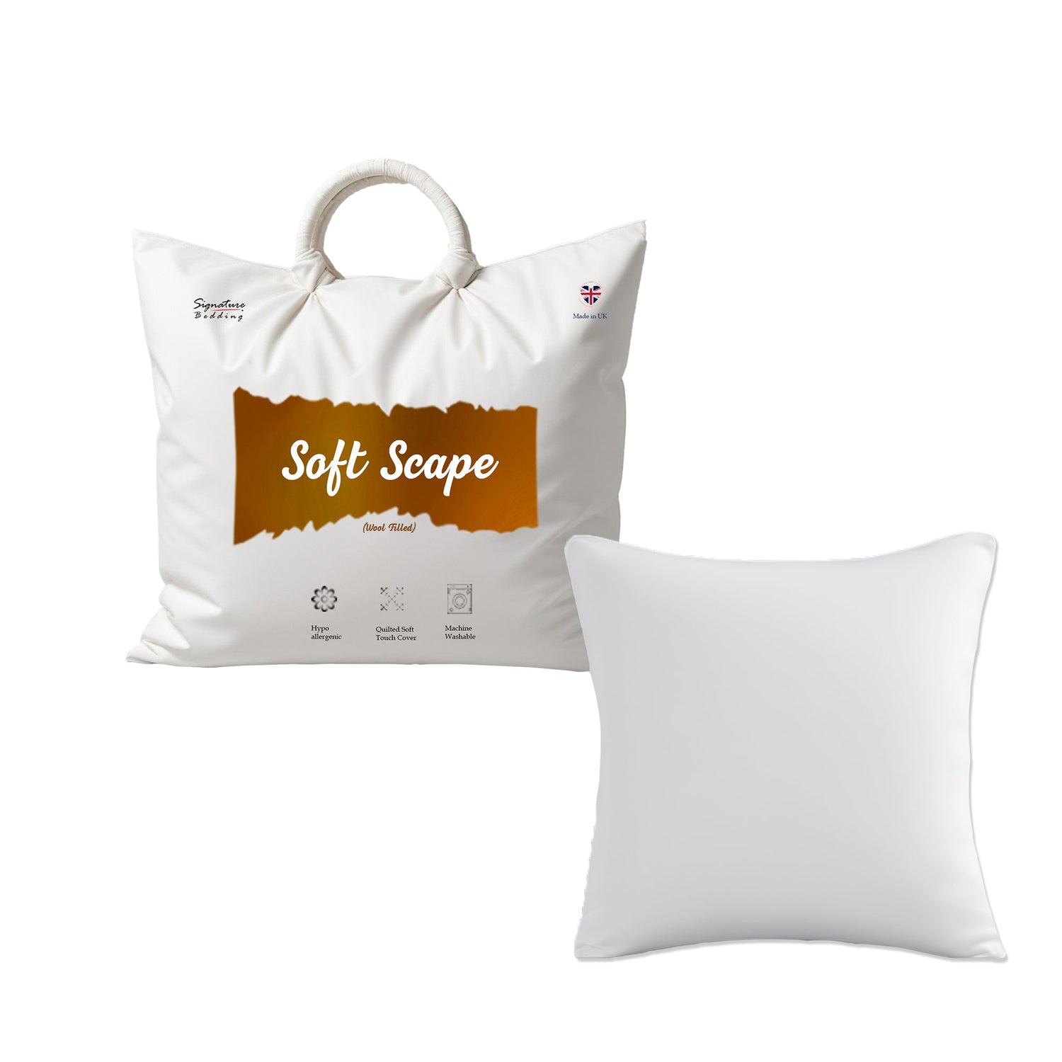 Premium British Wool Filled Cushion Inserts - 100% Natural Breathable Wool Pads